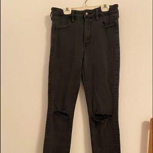 American Eagle Black super high rise jeggings